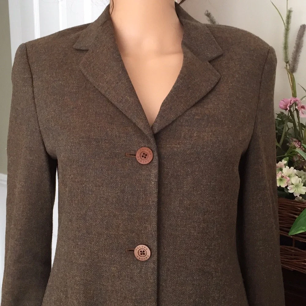 Vintage Talora brown wool silk cashmere blazer
